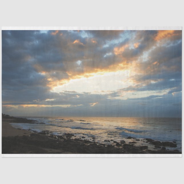 Seda Papel del tejido de la desunión del ocaso oceánico (Anverso)