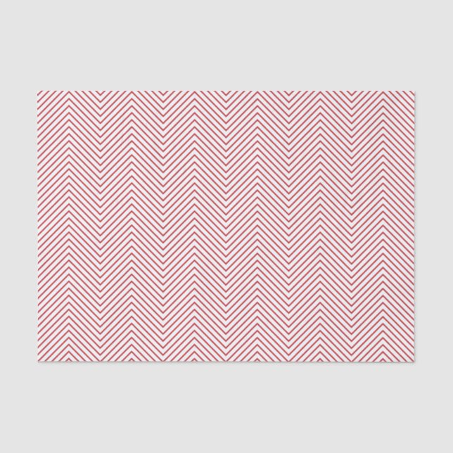 Seda Papel del tejido de la línea Chevron - rojo oscuro (Anverso)