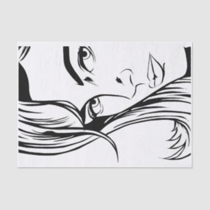 Seda Papel del tejido de la mujer del arte pop