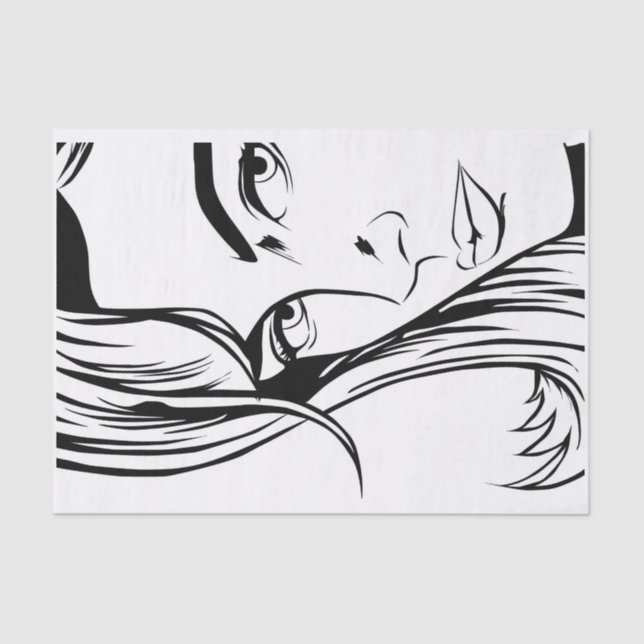 Seda Papel del tejido de la mujer del arte pop (Anverso)