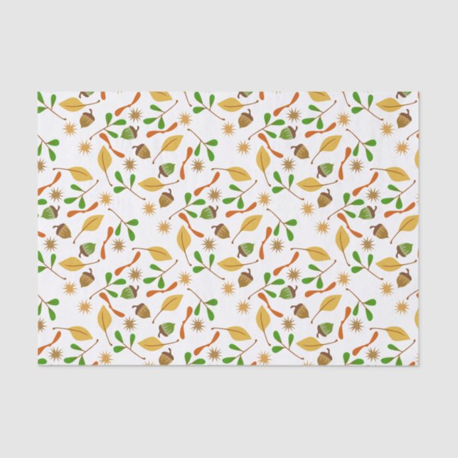 Seda Papel del tejido de las cosas del otoño (Anverso)