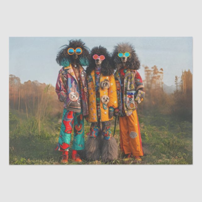 Seda Papel del tejido de los candados hippie para desca (Anverso)