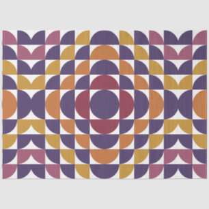 Seda Papel del tejido de los círculos retro negrita