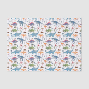 Seda Papel del tejido de los dinosaurios por Popobell
