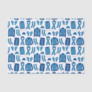 Seda Papel del tejido de los elementos del patrón azul