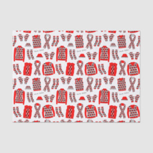Seda Papel del tejido de los elementos del patrón rojo