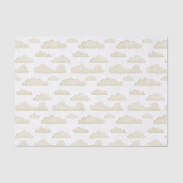 Seda Papel del tejido de nubes acuáticas Gold Dreamtime (Anverso)