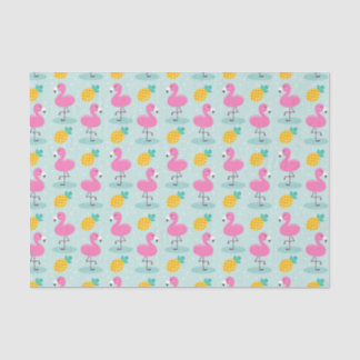 Seda Papel del tejido de piña flamingo