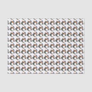 Seda Papel del tejido de vacaciones de los pingüinos de