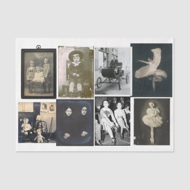 Seda Papel del tejido del colaje de la descomposición d (Anverso)