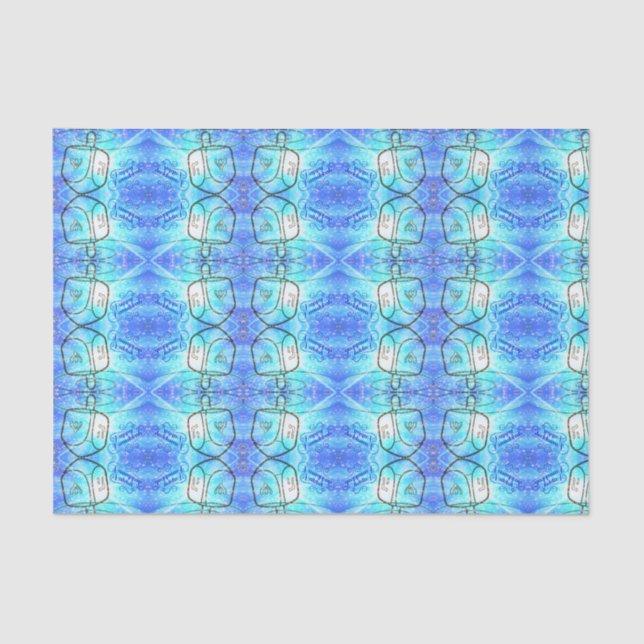 Seda Papel del tejido feliz de Hanukkah (Anverso)