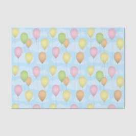 Seda Papel del tema de los globos coloridos