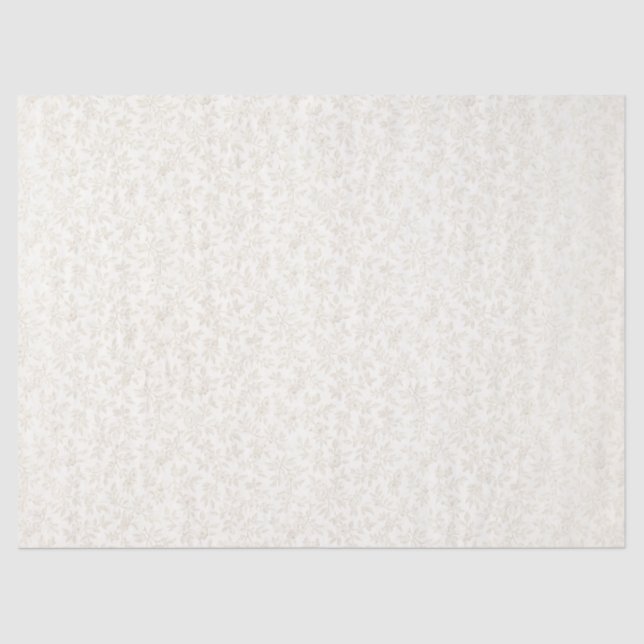 Seda Papel Delicado de Tejido Floral de Oro Pálido (Anverso)