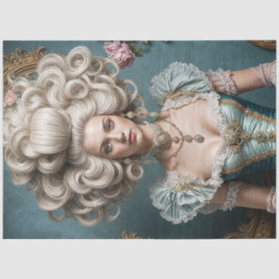 Seda Papel desconchado de belleza rococó - vestido opul