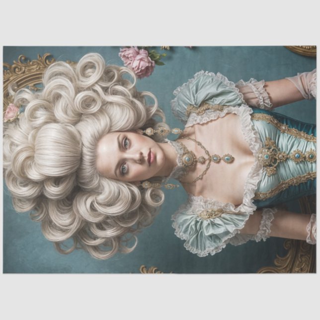 Seda Papel desconchado de belleza rococó - vestido opul (Anverso)