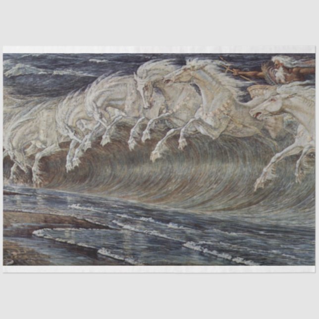 Seda Papel desconchado de pintura de caballos (Anverso)