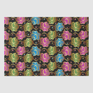 Seda Papel elegante de tejido rosa floral