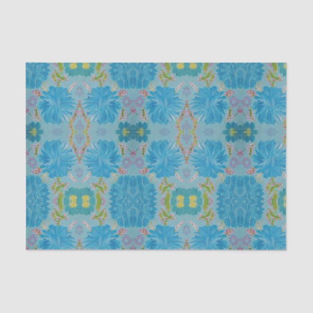 Seda Papel en el tejido de Bluebells en flor (Anverso)