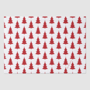 Seda Papel envuelto de árbol de Navidad rojo