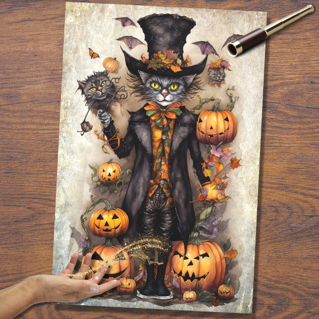 Seda Papel espeluznante para el gato 1 de Halloween (Subido por el creador)