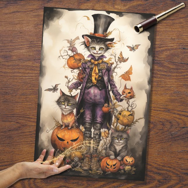 Seda Papel espeluznante para el gato 4 de Halloween (Subido por el creador)