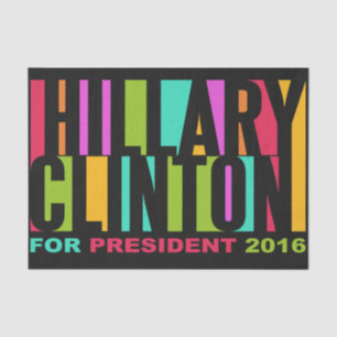 Seda Papel higiénico colorido de Hillary Clinton 2016