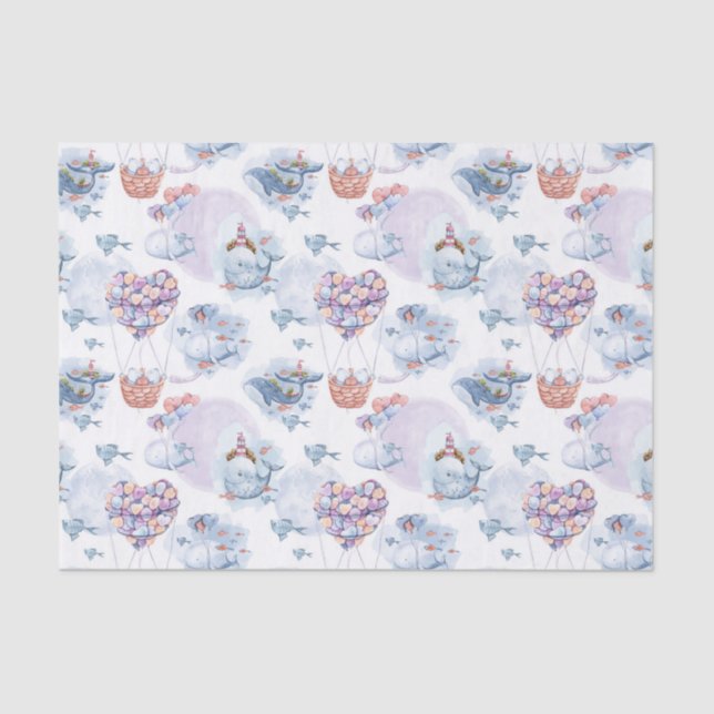 Seda Papel higiénico de ballenas y globos (Anverso)