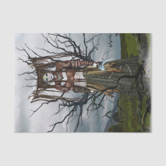 Seda papel higiénico de bruja de fantasía (Anverso)