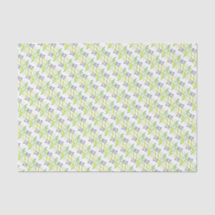 Seda Papel higiénico de color de agua floral crepé mora