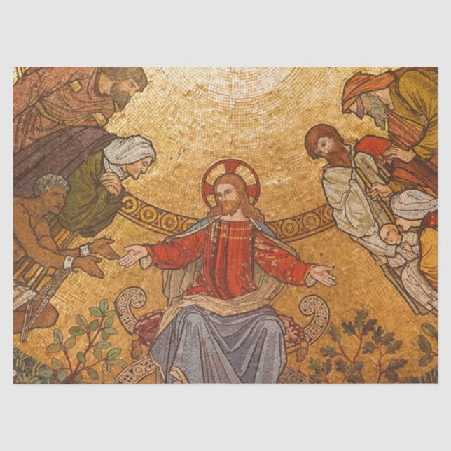 Seda papel higiénico de jesus de mosaico (Anverso)