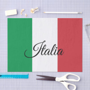 Seda Papel higiénico de la bandera italiana/Moda Textos