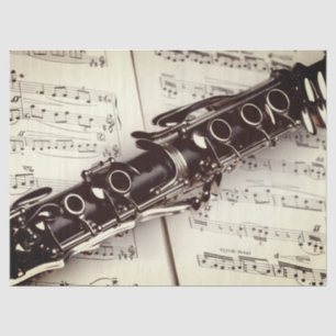 Seda Papel higiénico de la hoja Clarinet Sepia Decoupag