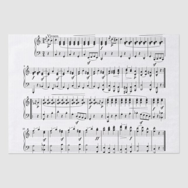 Seda papel higiénico de la partitura clásica (Anverso)