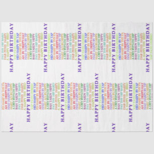 Seda Papel higiénico de los anagramas de cumpleaños