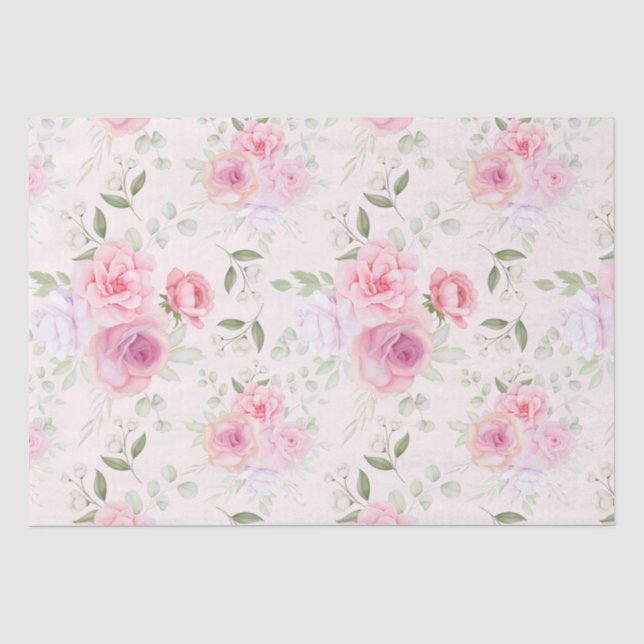 Seda Papel higiénico de patrón floral (Anverso)