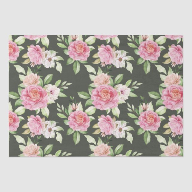 Seda Papel higiénico de patrón floral (Anverso)