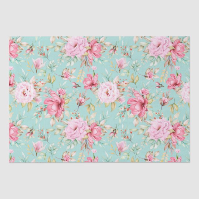 Seda Papel higiénico de patrón floral (Anverso)