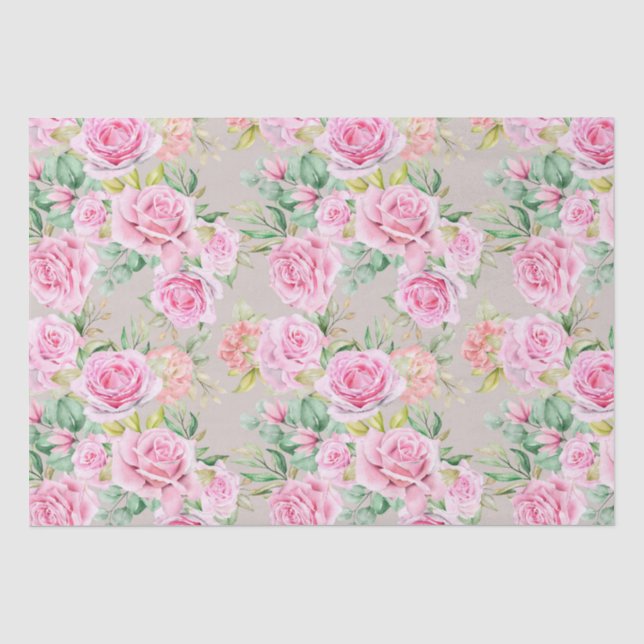 Seda Papel higiénico de patrón floral (Anverso)