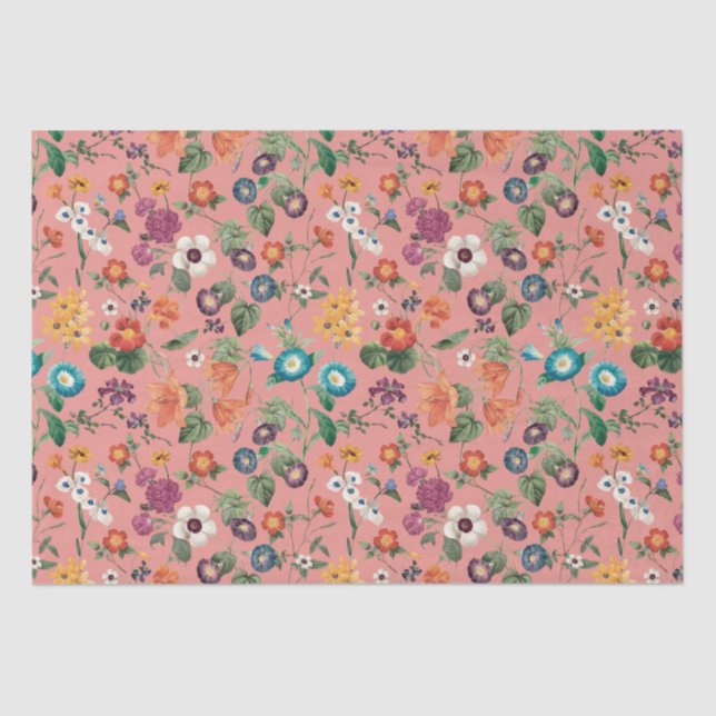Seda Papel higiénico de patrón floral (Anverso)