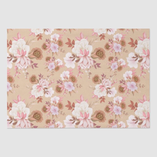Seda Papel higiénico de patrón floral (Anverso)
