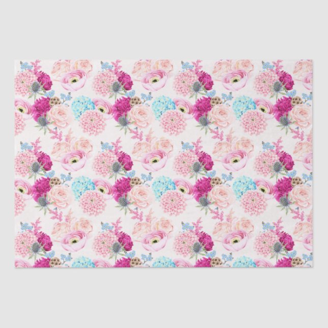 Seda Papel higiénico de patrón floral (Anverso)
