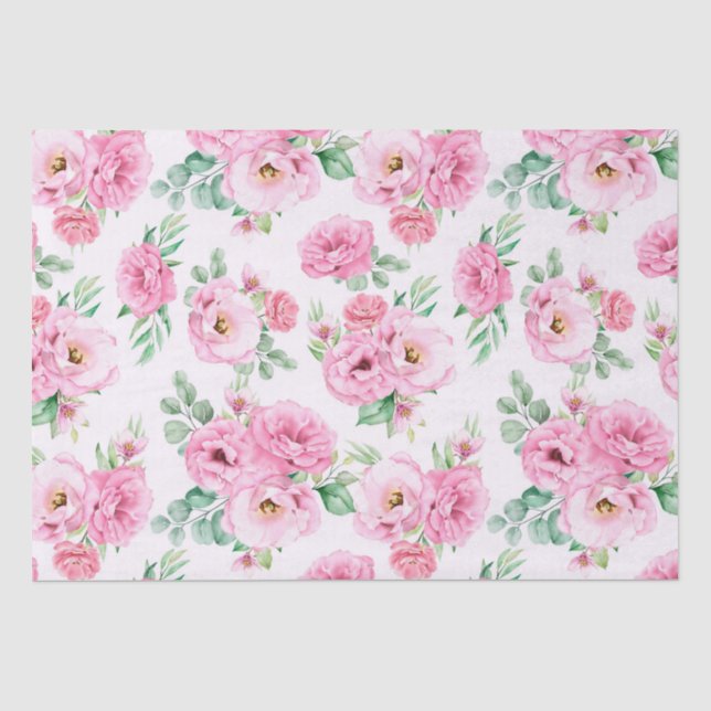 Seda Papel higiénico de patrón floral (Anverso)