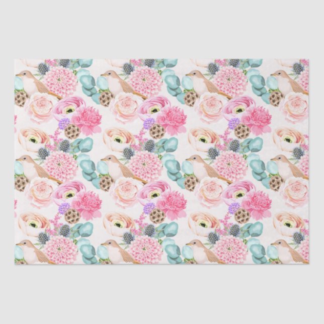 Seda Papel higiénico de patrón floral (Anverso)