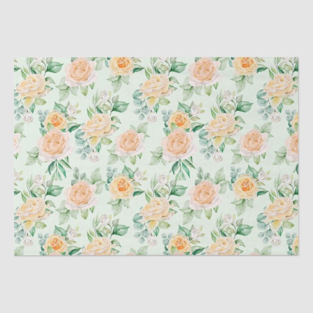 Seda Papel higiénico de patrón floral (Anverso)