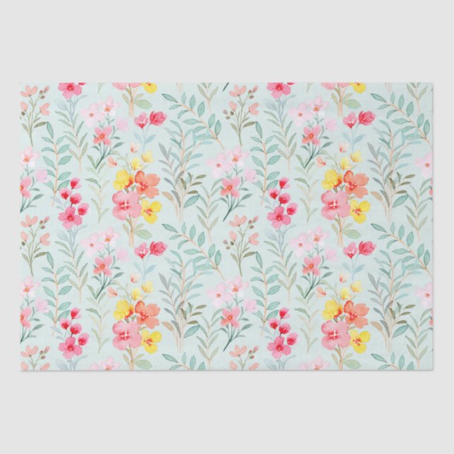 Seda Papel higiénico de patrón floral (Anverso)