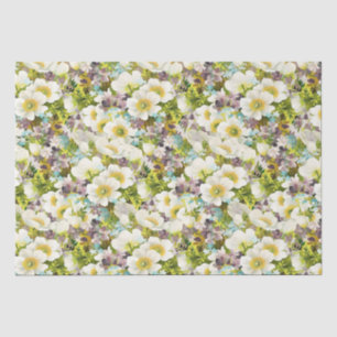 Seda Papel higiénico de patrón floral de acuarela
