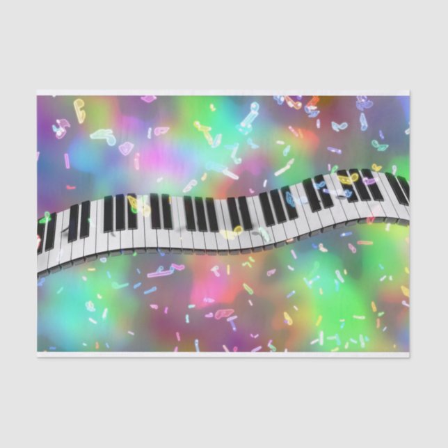 Seda papel higiénico de piano de arco iris (Anverso)