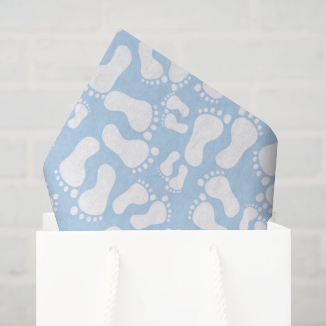 Seda papel higiénico de pies azules para bebés (Bolsa de regalo)