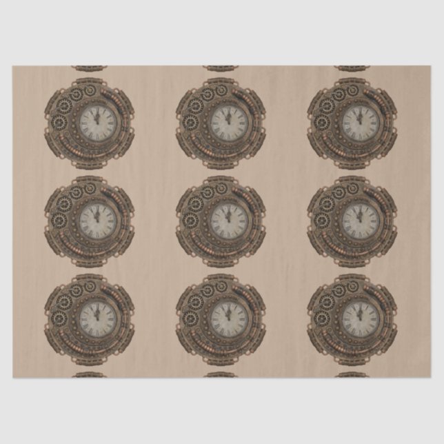 Seda papel higiénico de reloj de vapor (Anverso)