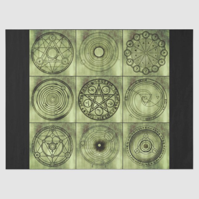 Seda papel higiénico de símbolos de alquimia (Anverso)